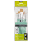 Pebeo Gold Taklon Assorted Brush Pack 8