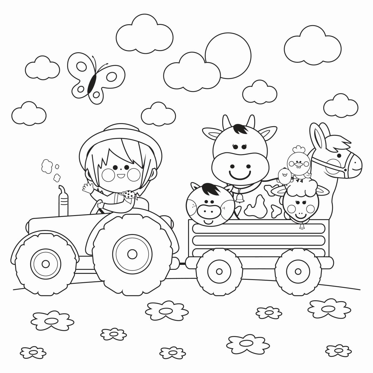 Jasart Kids Painting Canvas Set Farmyard
