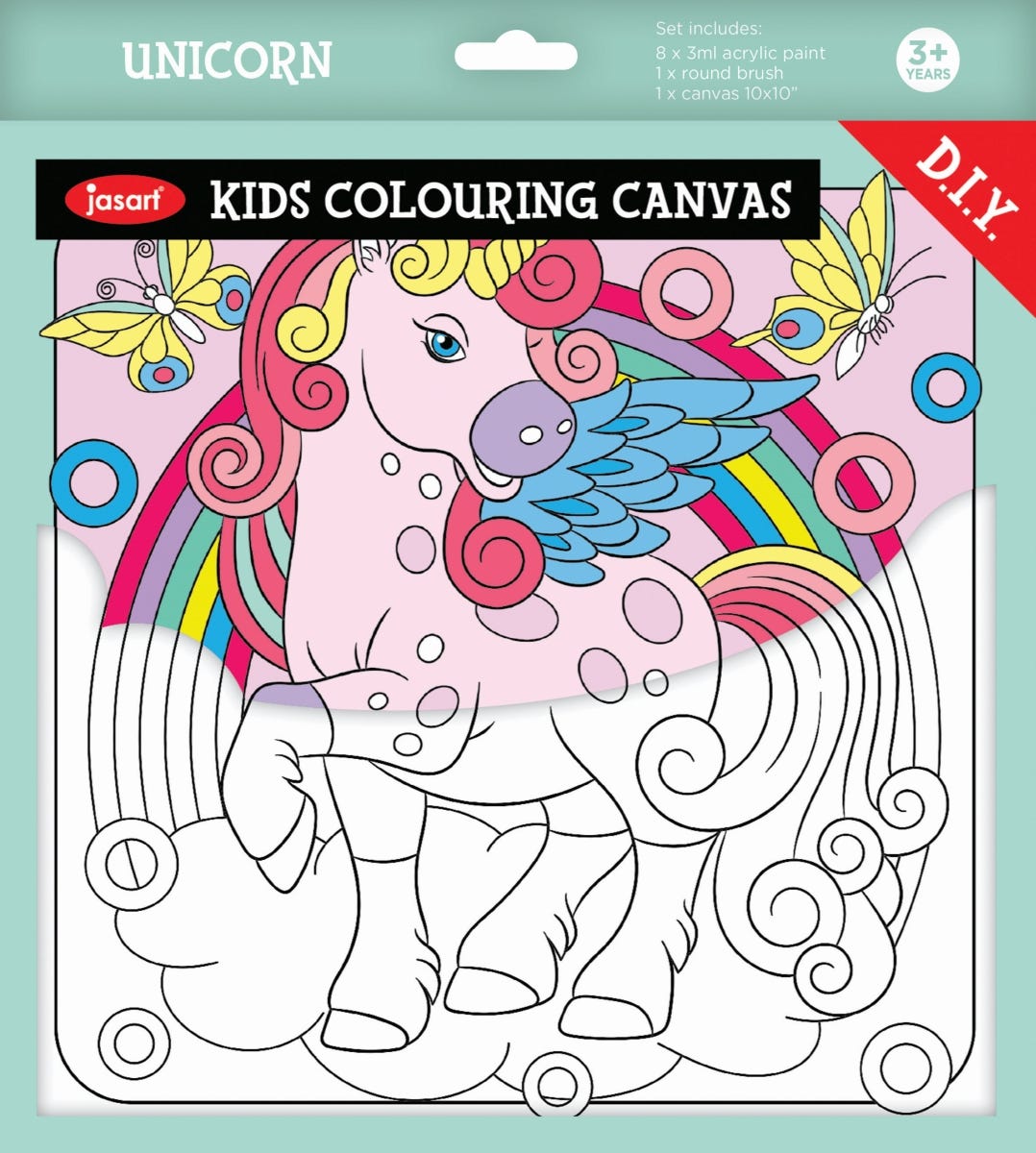 Jasart Kids Painting Canvas Set Unicorn