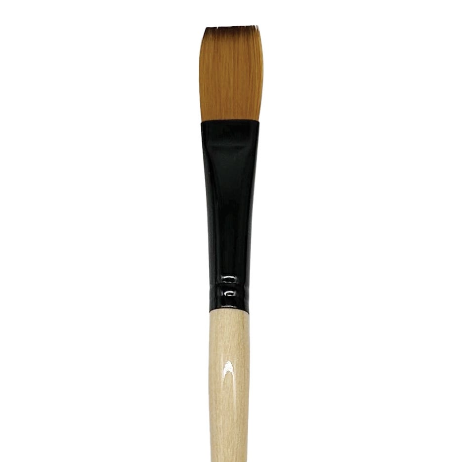 Dynasty Black Gold Synthetic Flat Brushes
