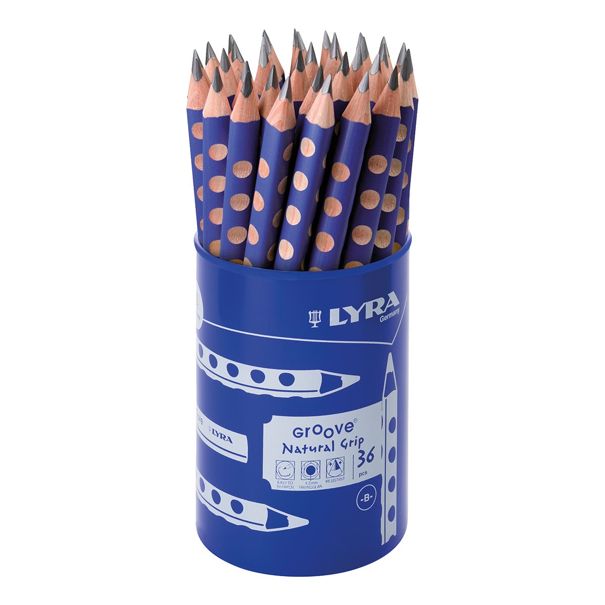 Lyra Groove Ergonomic Graphite Pencil (B) Tub 36