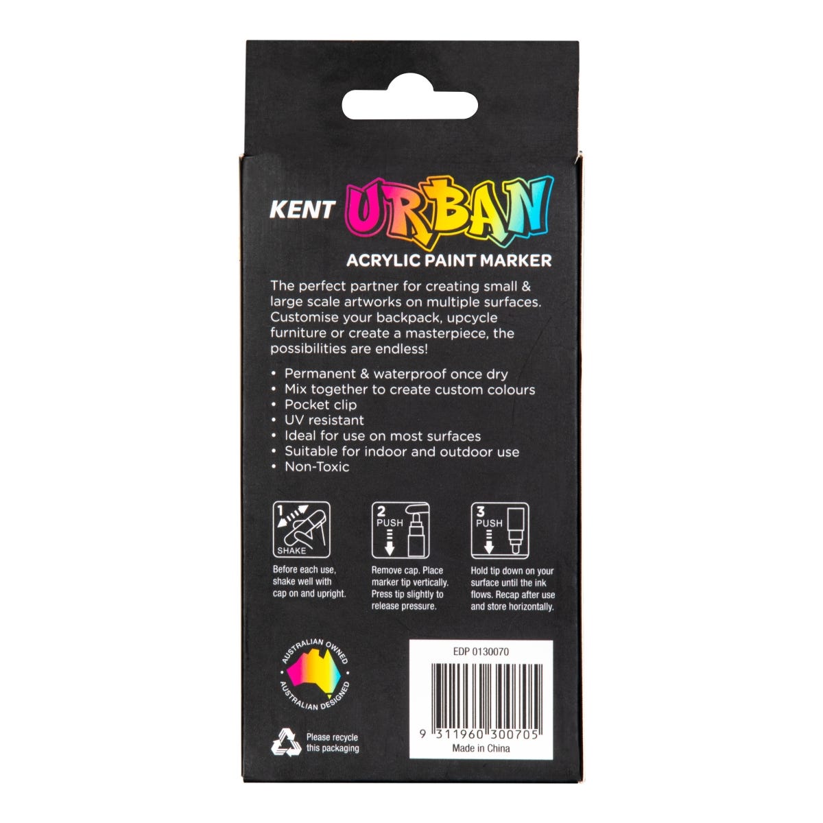 Kent Urban Paint Marker 6mm Nib Mono Set 4