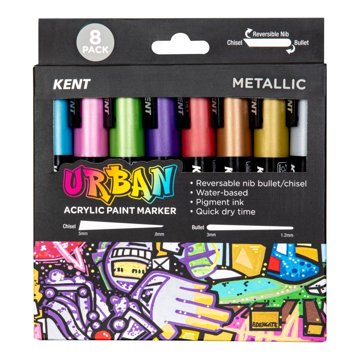 Kent Urban Paint Marker 6mm Nib Metallic Sets