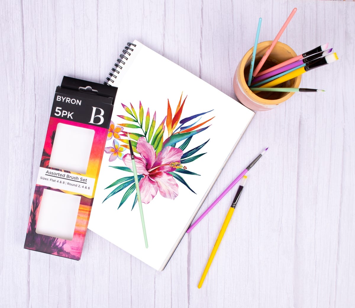 Byron Pastel Synthetic Brush Sets of 5