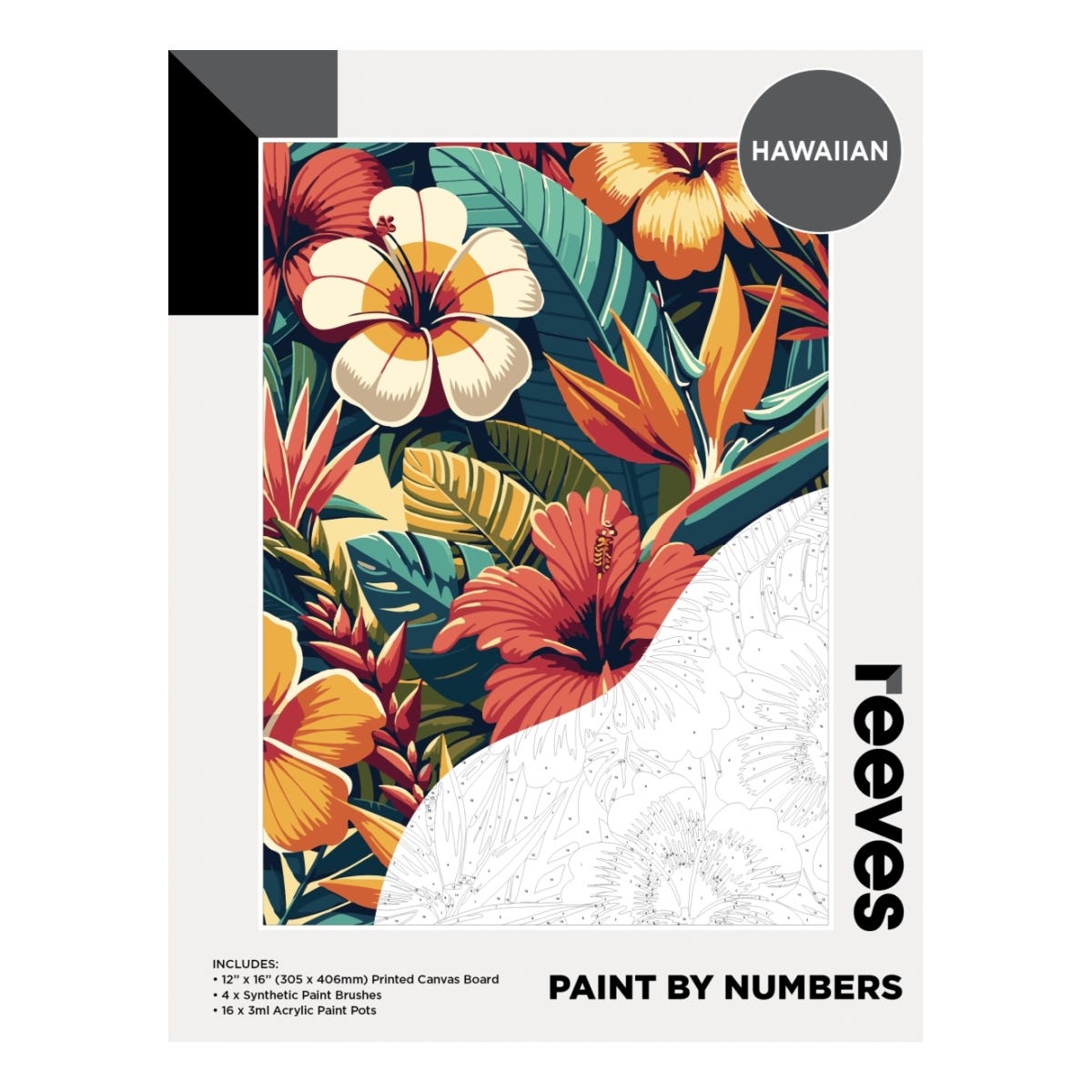 Reeves Artist Acrylic Paint by Numbers Hawaiian