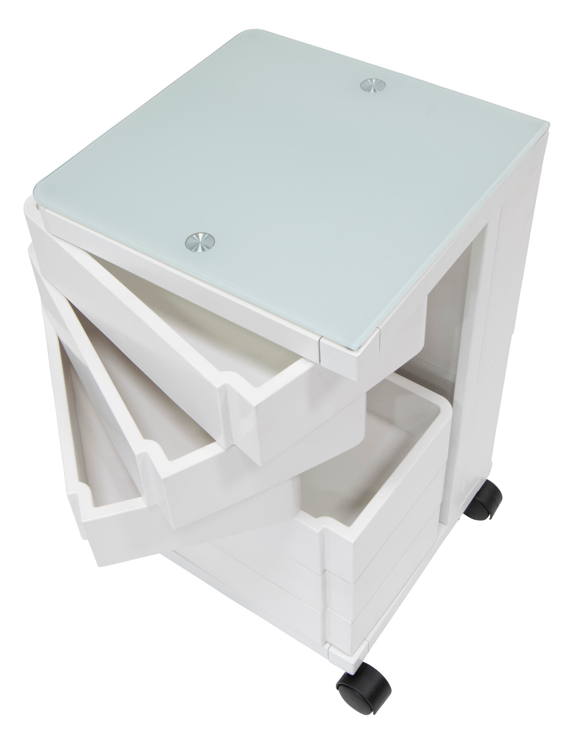 Artfusion Kubx Mobile Storage Cart White