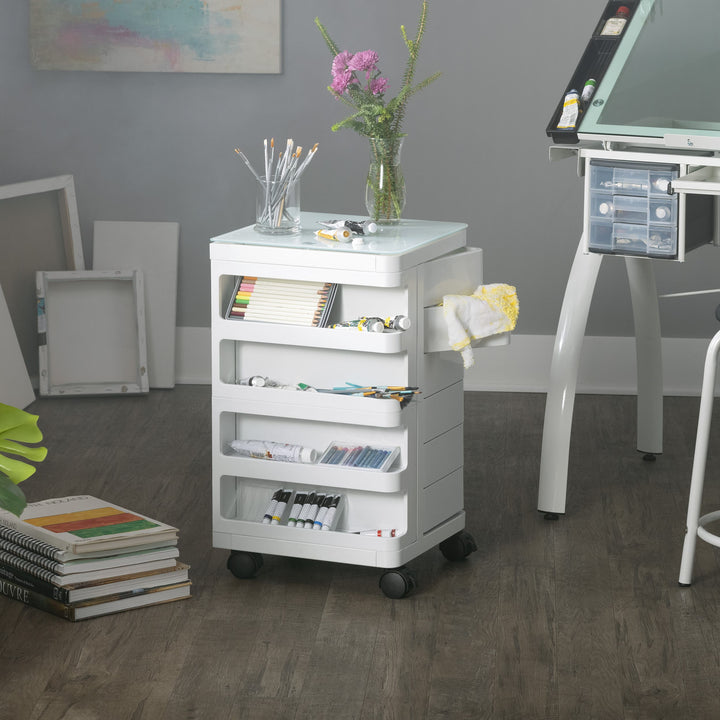 Artfusion Kubx Mobile Storage Cart White