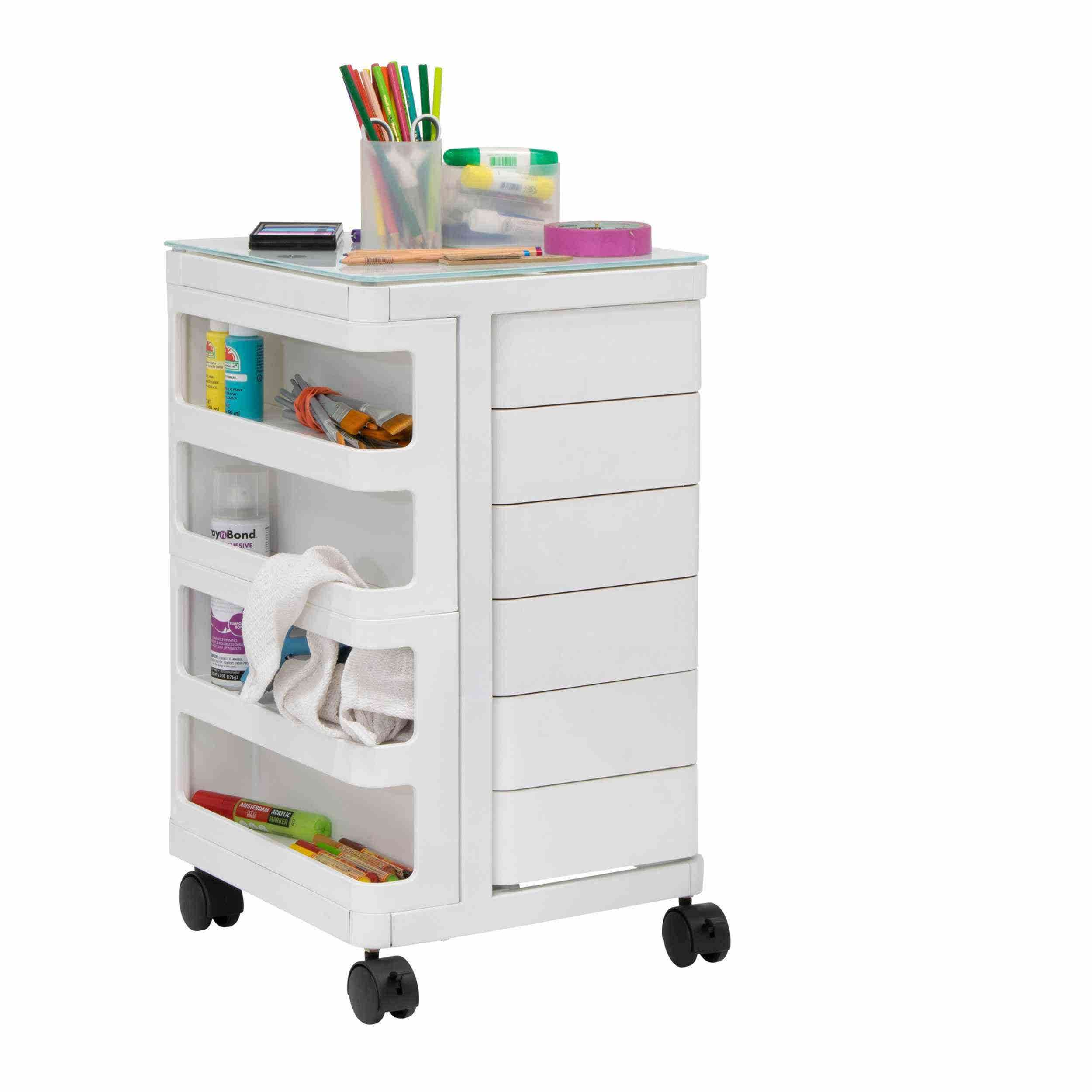 Artfusion Kubx Mobile Storage Cart White