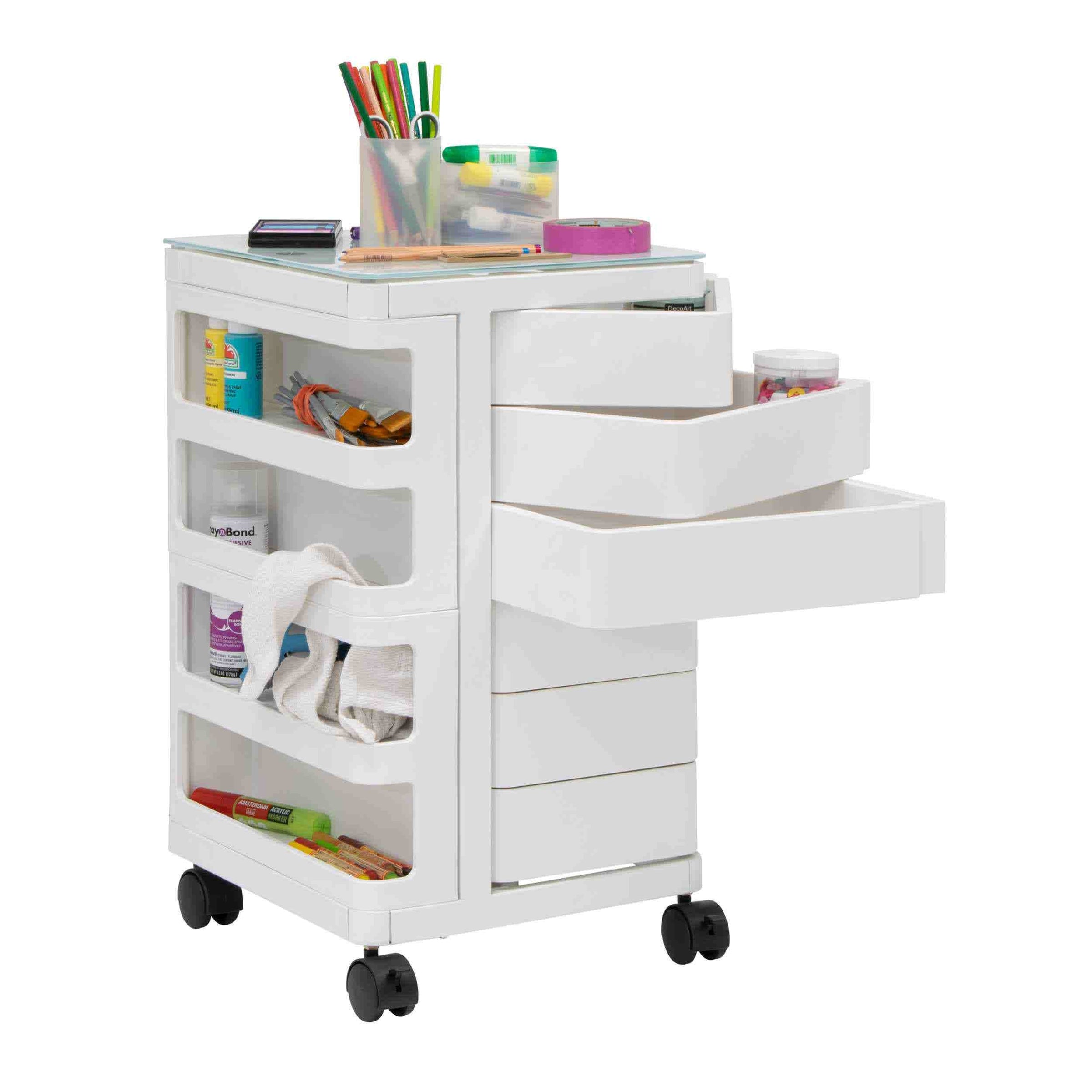 Artfusion Kubx Mobile Storage Cart White