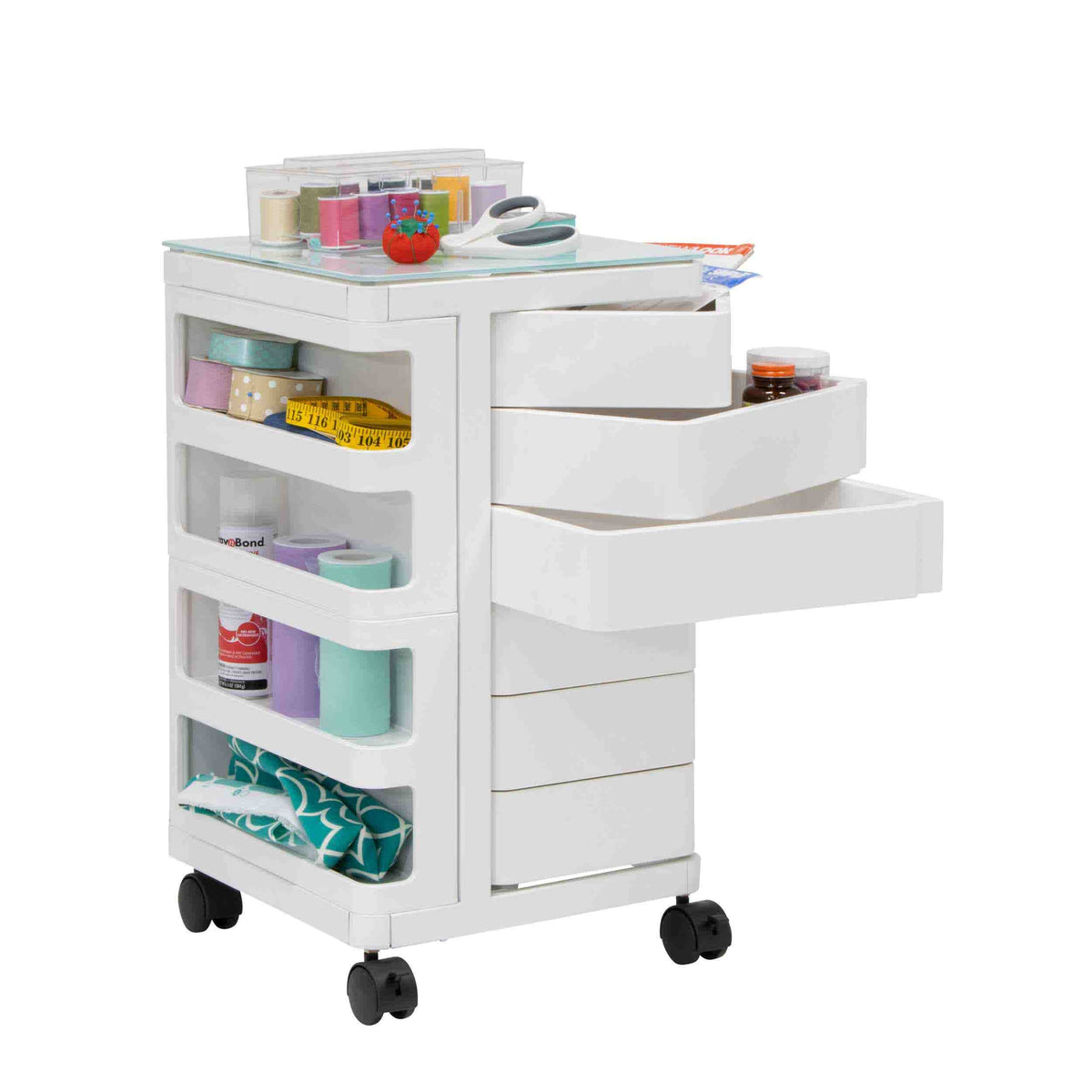 Artfusion Kubx Mobile Storage Cart White