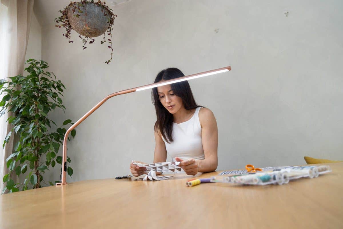 Daylight Slimline 4 Table Lamp Rose Gold