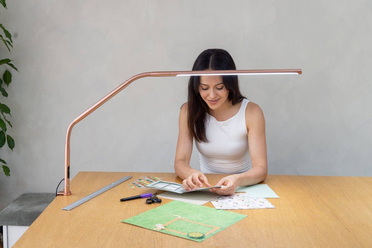 Daylight Slimline 4 Table Lamp Rose Gold