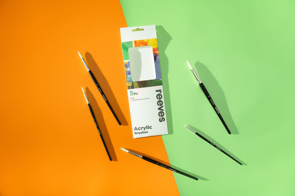 Reeves Acrylic Round Brush Set 5