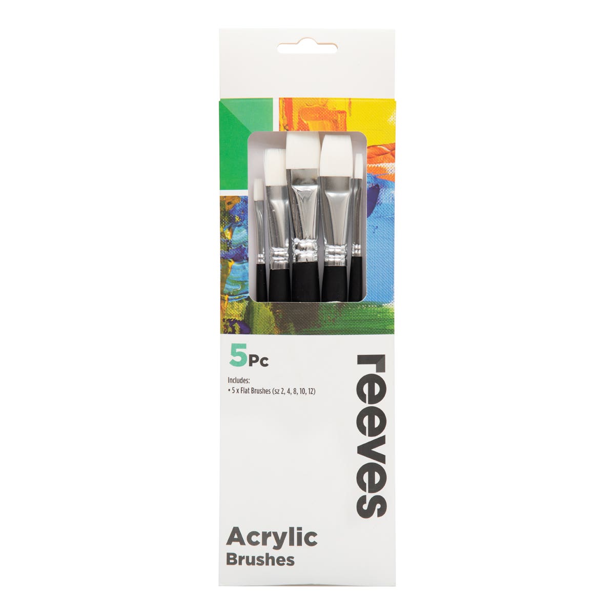 Reeves Acrylic Flat Brush Set 5