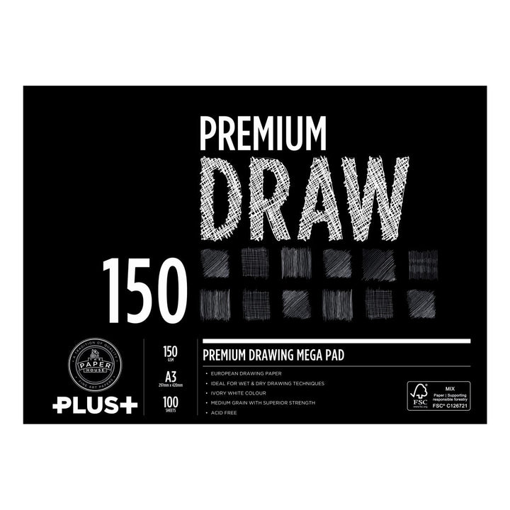 The Paper House Plus+ Premium Draw Pad 150gsm A3L