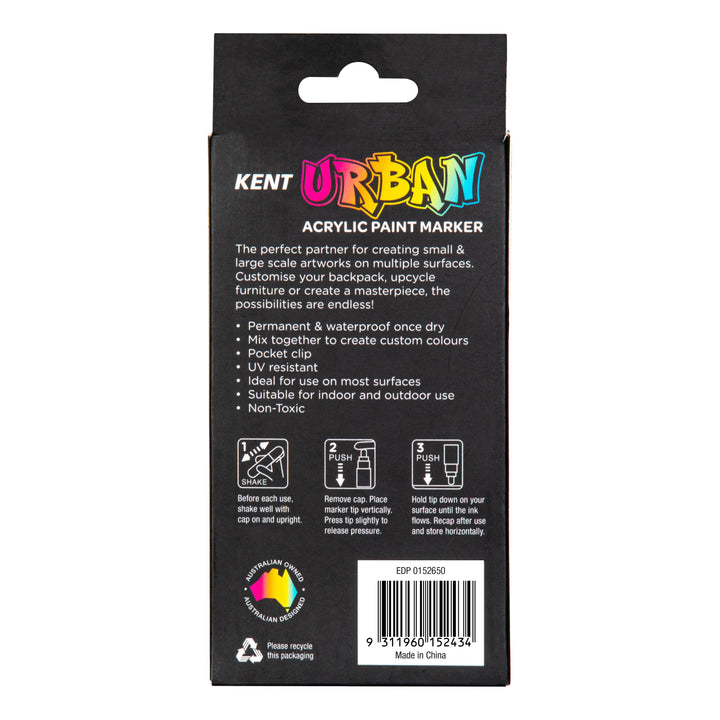 Kent Urban Paint Marker 3mm Nib Mono Set 4