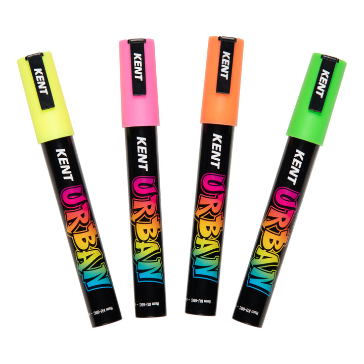 Kent Urban Paint Marker 3mm Nib Fluoro Set
