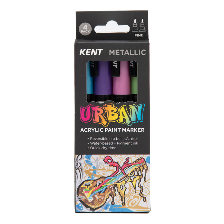 Kent Urban Paint Marker 3mm Nib Metallic Sets