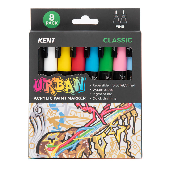 Kent Urban Paint Marker 3mm Nib Classic Sets