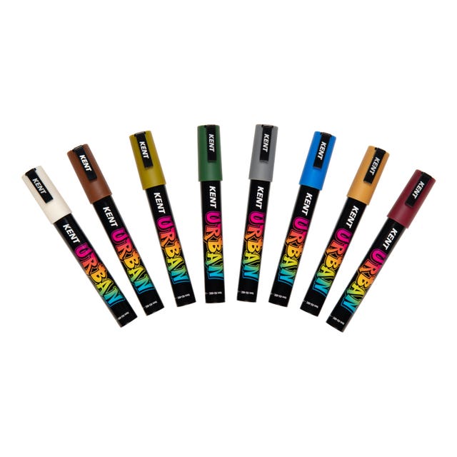 Kent Urban Paint Marker 3mm Nib Neutral Set 8