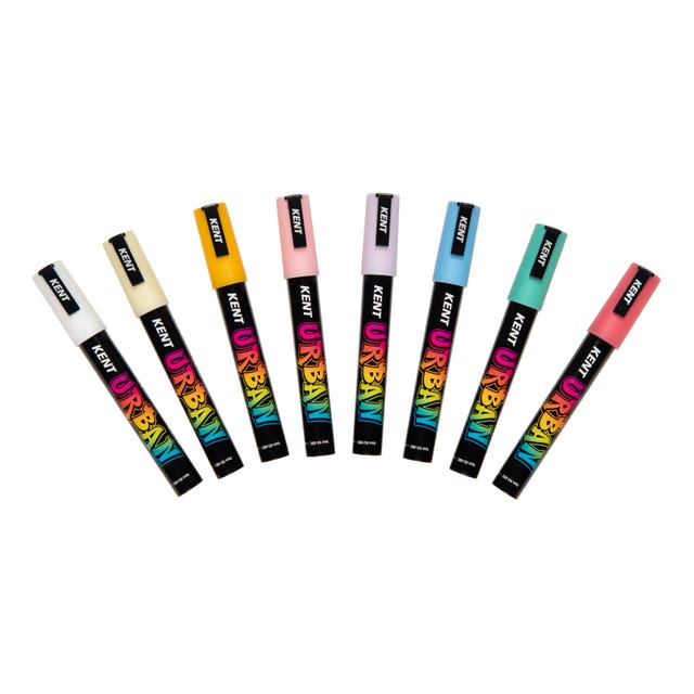 Kent Urban Paint Marker 3mm Nib Pastel Set 8