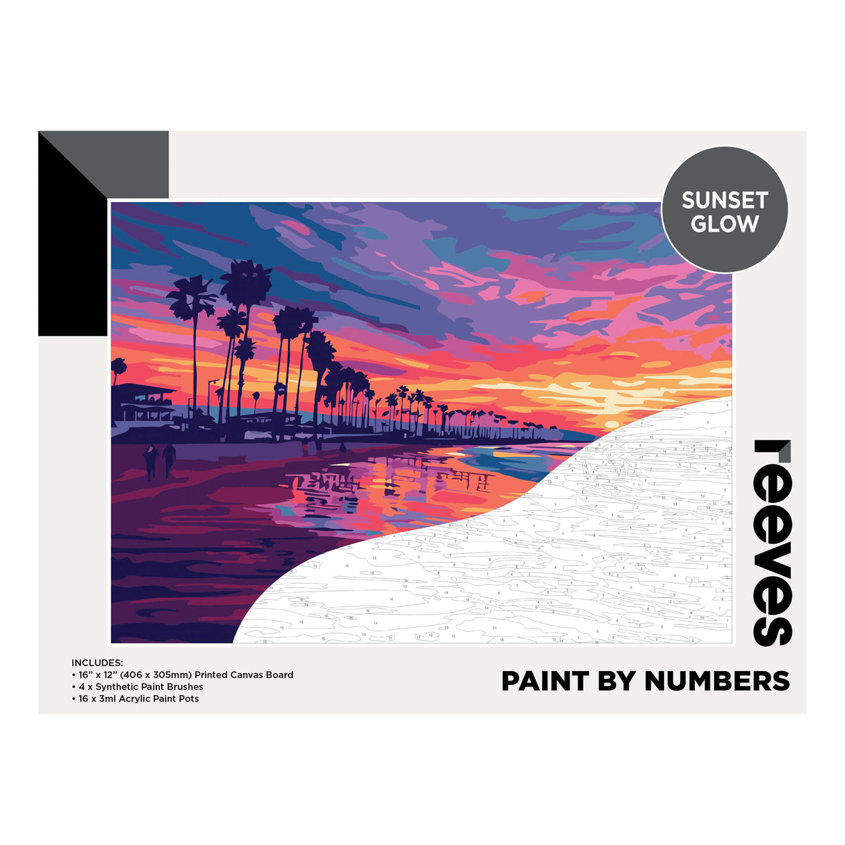 Reeves Artist Acrylic Paint by Numbers Sunset Glow
