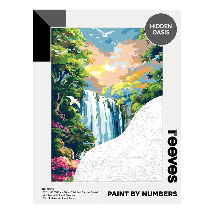 Reeves Artist Acrylic Paint by Numbers Hidden Oasis