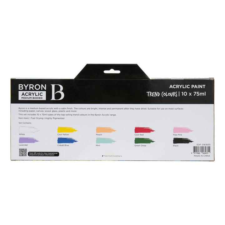 Byron Trend Colours Acrylic Paint Set 10
