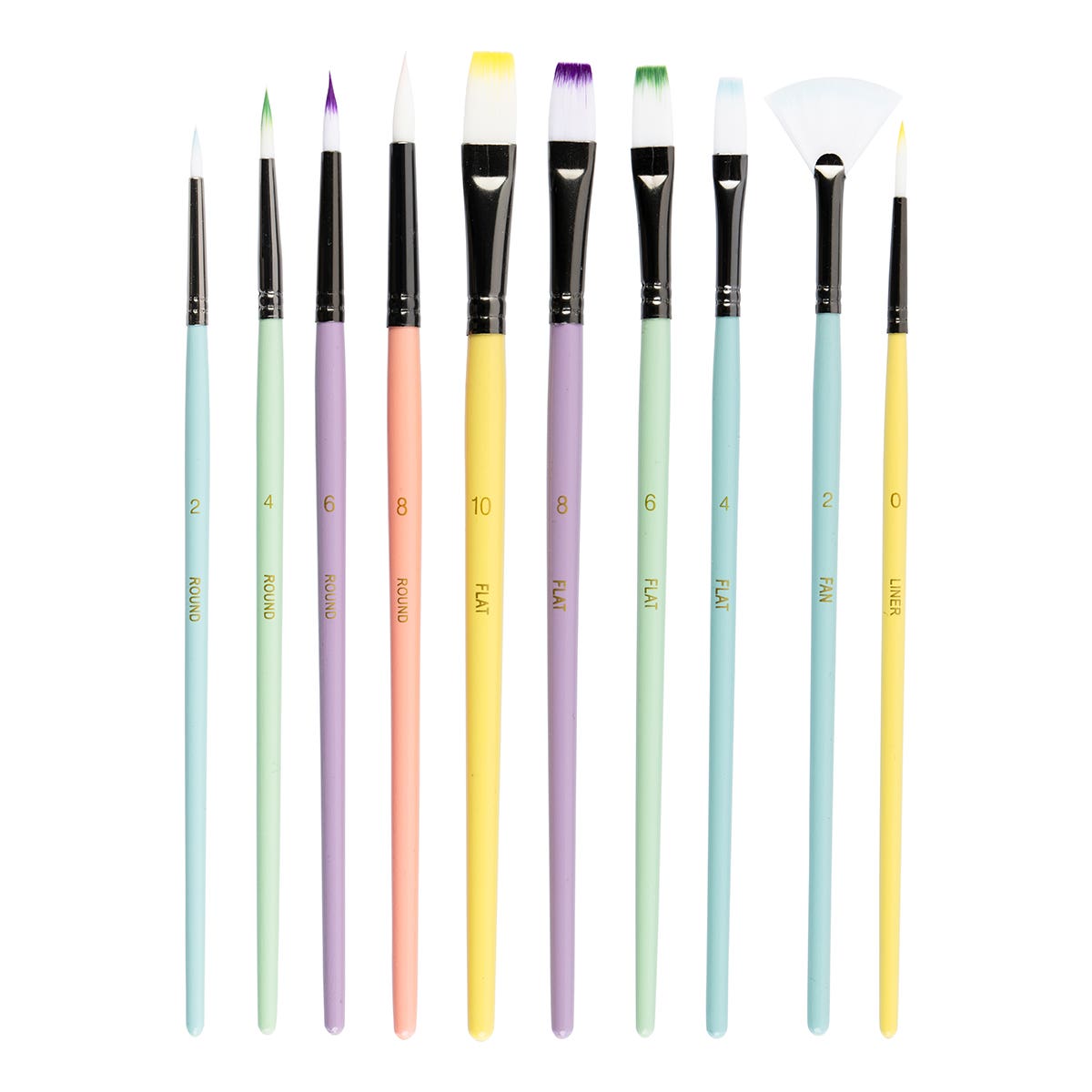 Byron Pastel Synthetic Brush Set 10