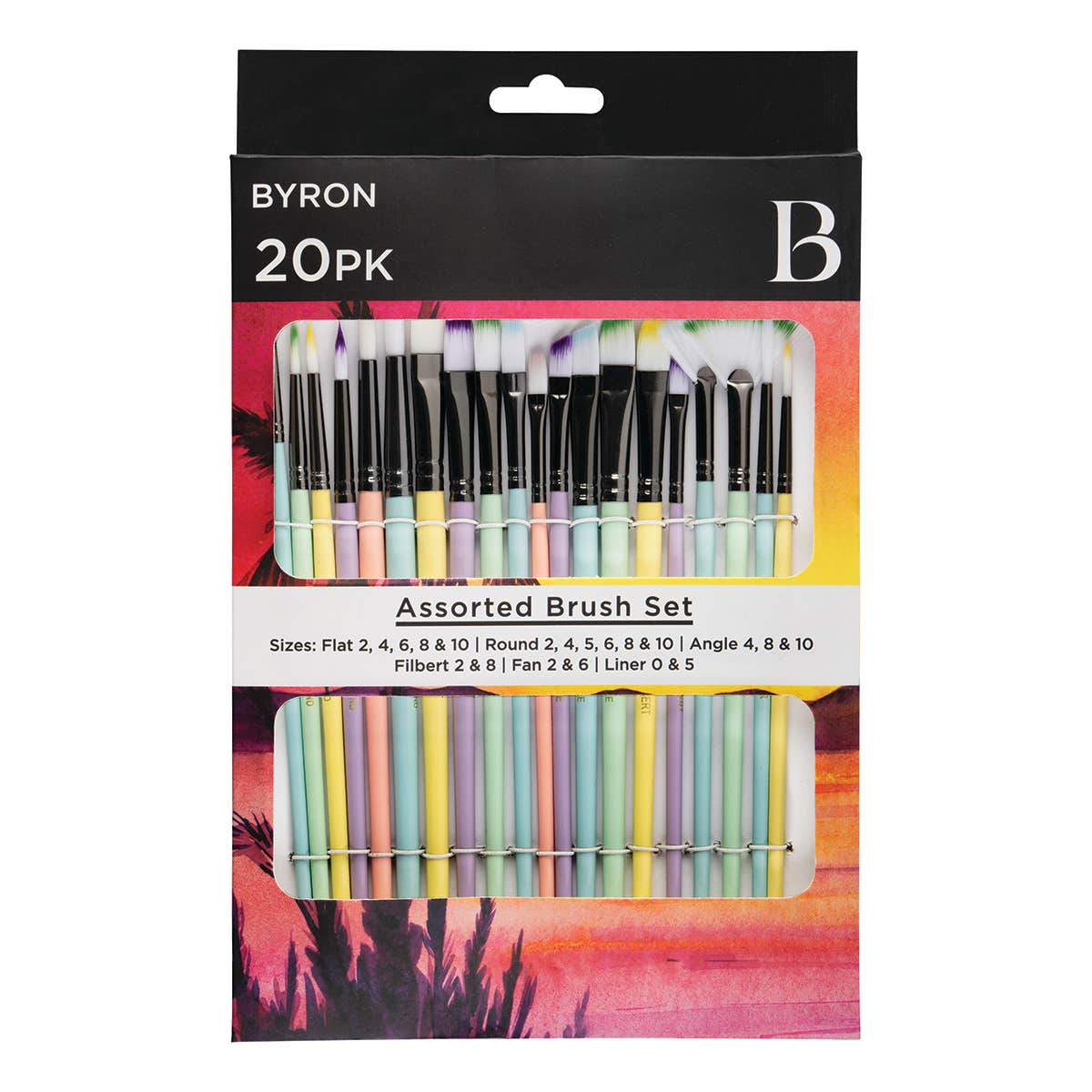 Byron Pastel Synthetic Brush Set 20