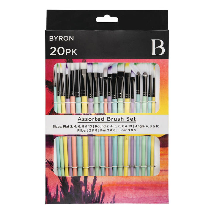 Byron Pastel Synthetic Brush Set 20