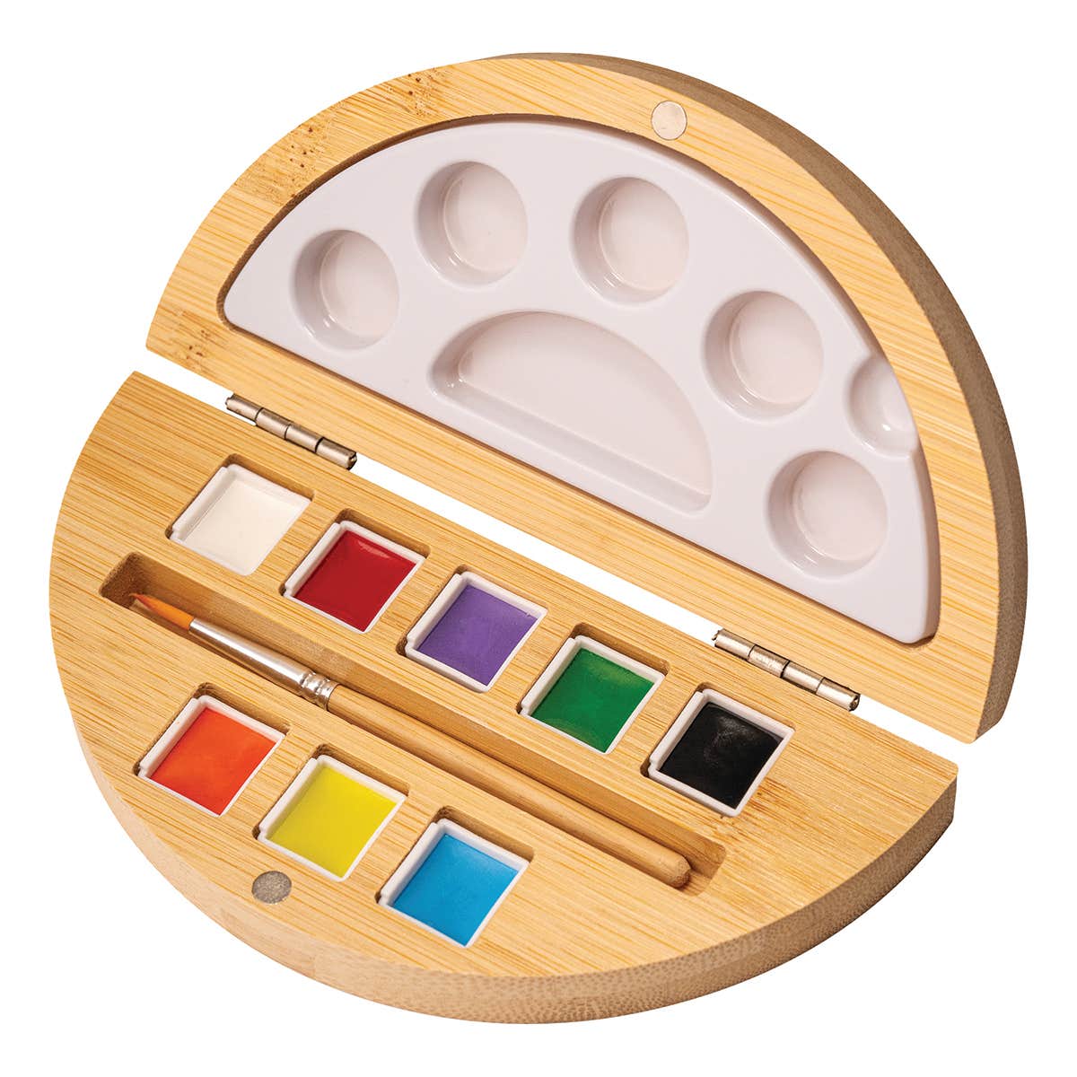 Byron Watercolour Paint Pan Set 10 in Bamboo Case