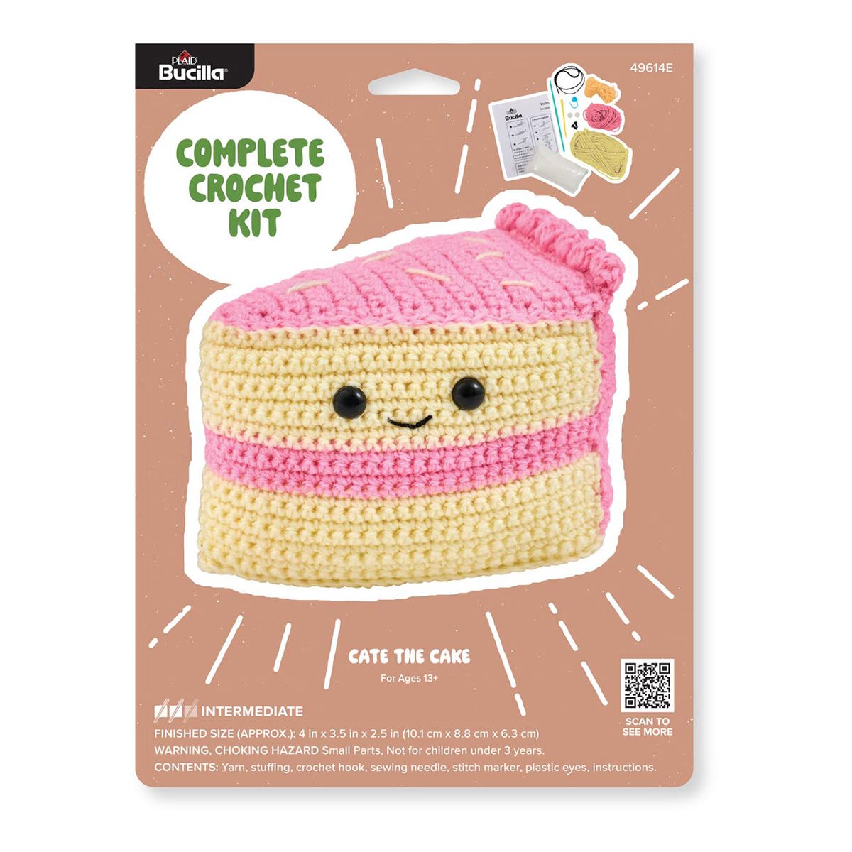 Plaid Bucilla Amigurumi Crochet Kit Cate The Cake