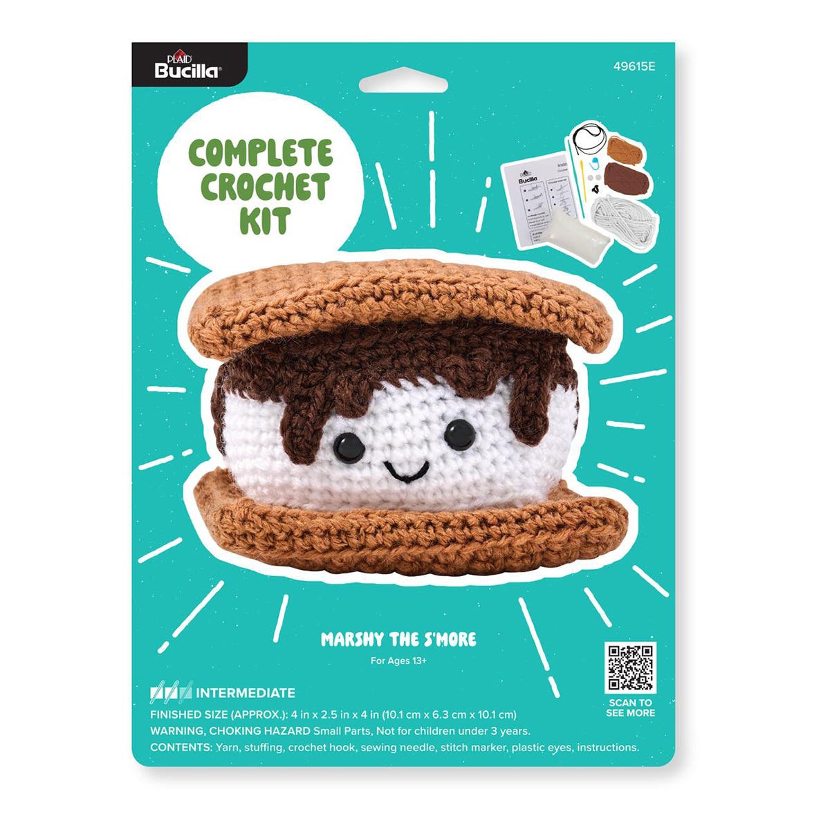 Plaid Bucilla Amigurumi Crochet Kit Marshy The Smore