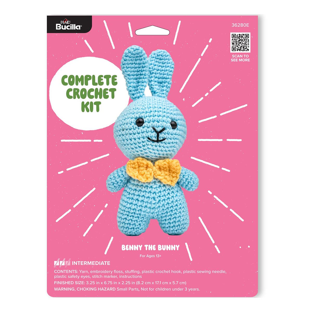 Plaid Bucilla Amigurumi Crochet Kit Benny The Bunny