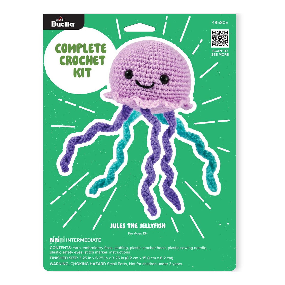 Plaid Bucilla Amigurumi Crochet Kit Jule The Jellyfish
