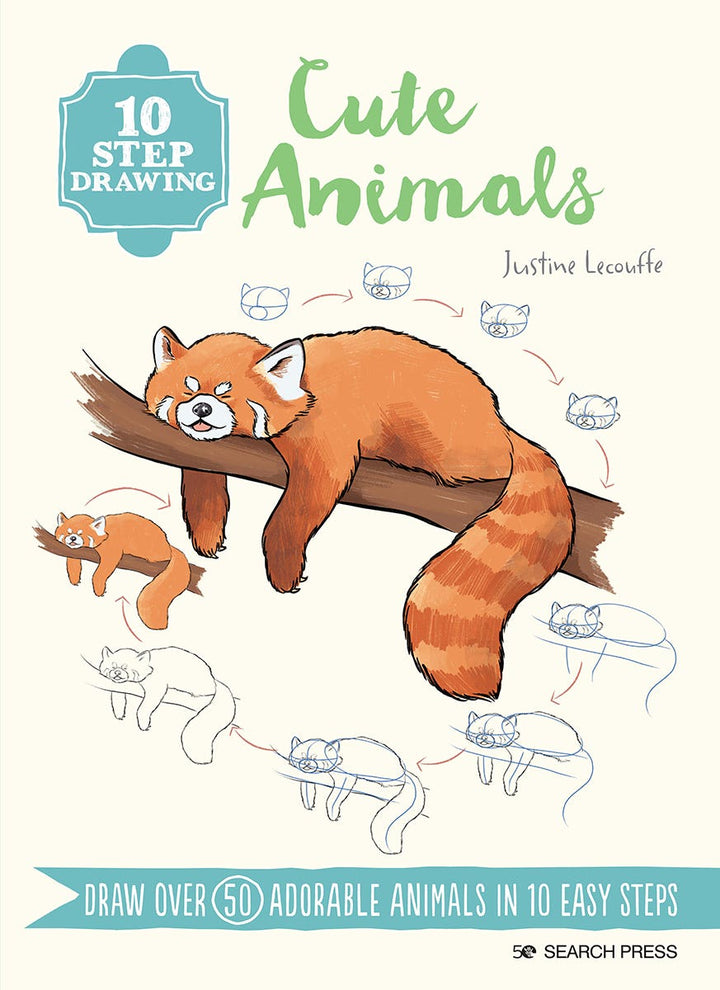 10 Step Drawing Cute Animals Book