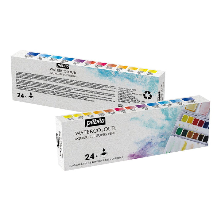Pebeo Watercolour Half Pan Set 24