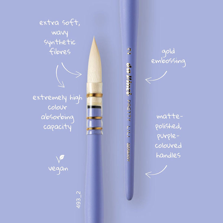 Da Vinci Pretty Lili 493 Synthetic Watercolour Brush #2