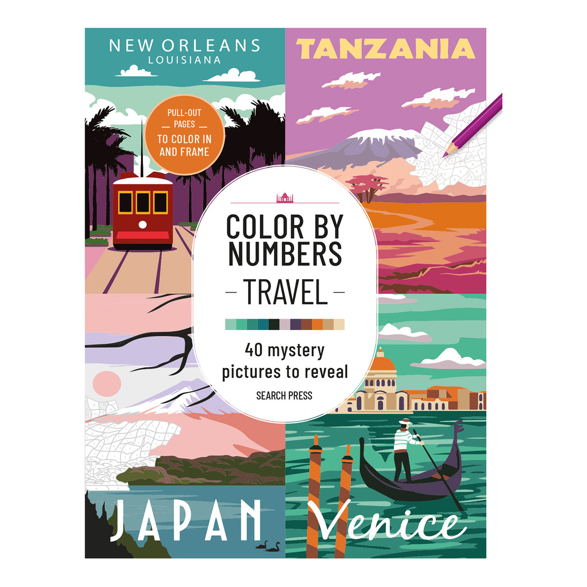 Colour By Numbers Travel Book