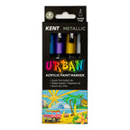 Kent Urban Paint Marker 1mm Nib Metallic Set