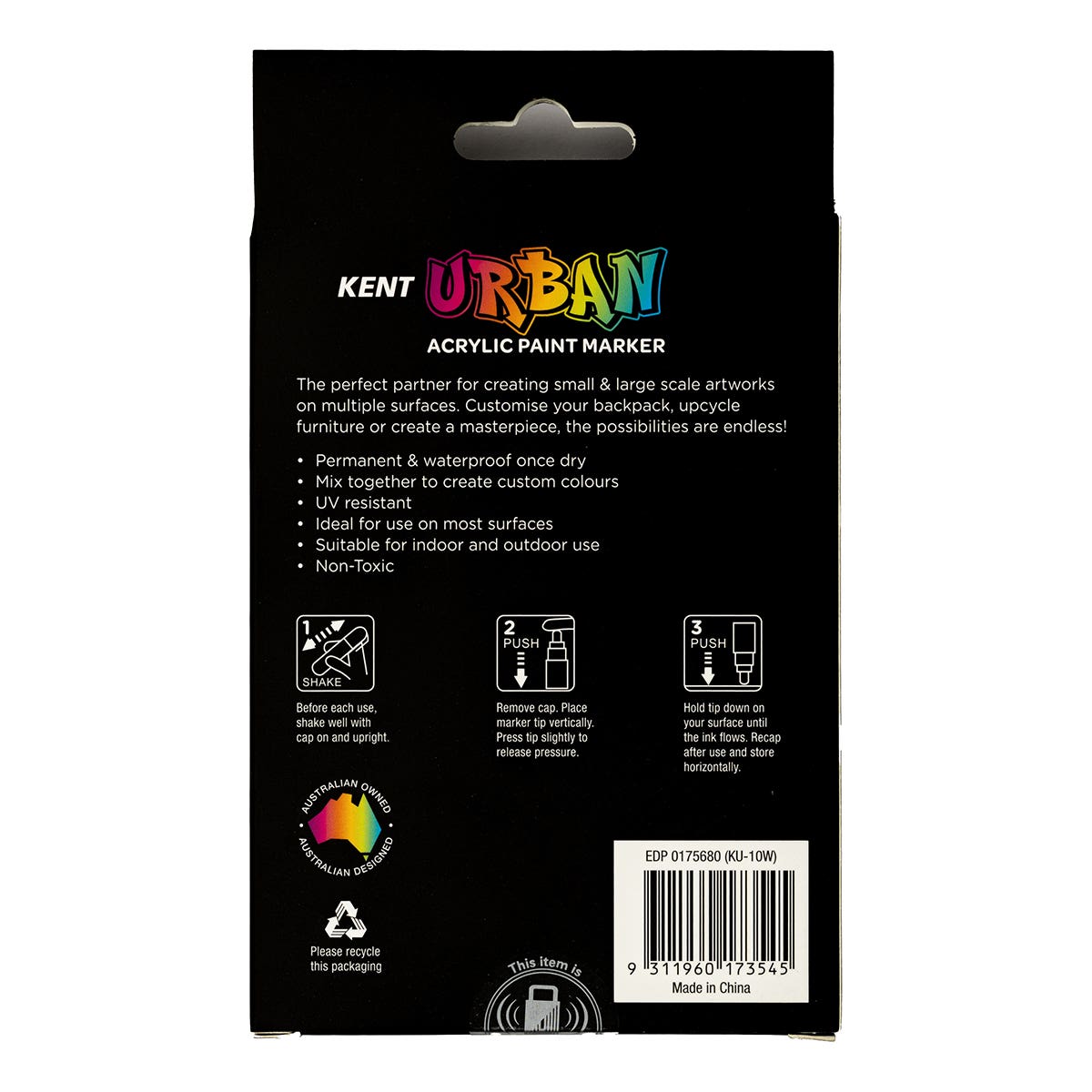 Kent Urban Paint Marker 10mm Nib Metallic Set