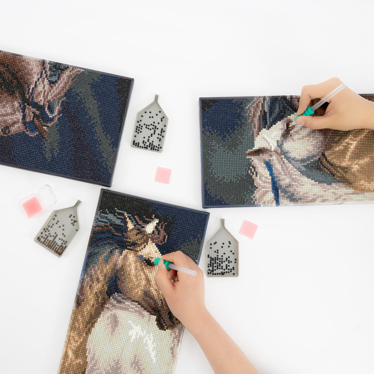 Diamond Dotz Triptych Three Panel Kit Sunlit Stallions