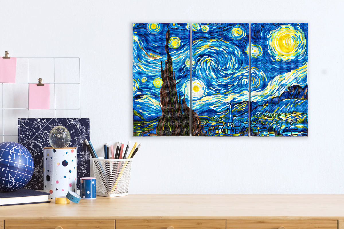 Diamond Dotz Triptych Three Panel Kit Van Gogh Starry Night
