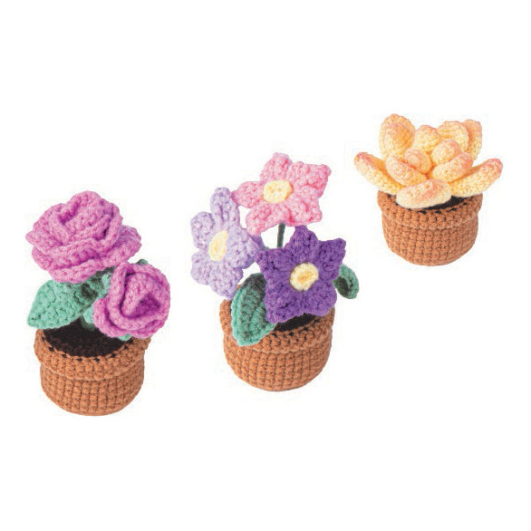 Cozy Craft Crochet Kit Potted Plant