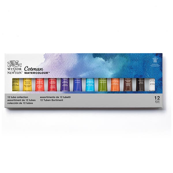 Winsor & Newton Cotman Watercolour 12x8ml Tube Set