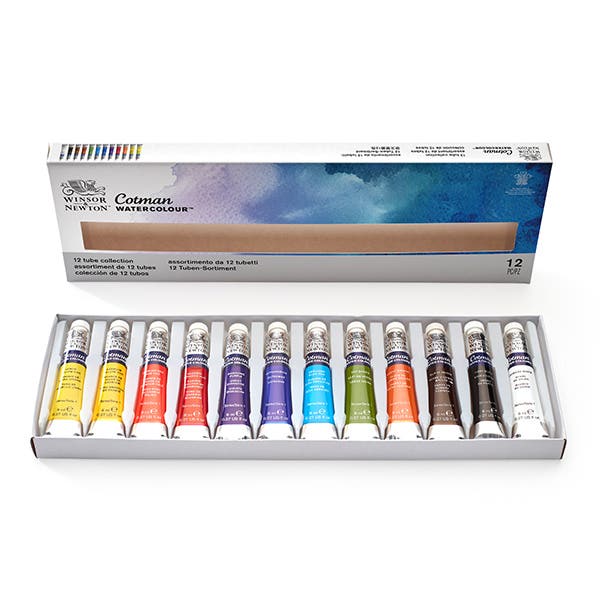 Winsor & Newton Cotman Watercolour 12x8ml Tube Set
