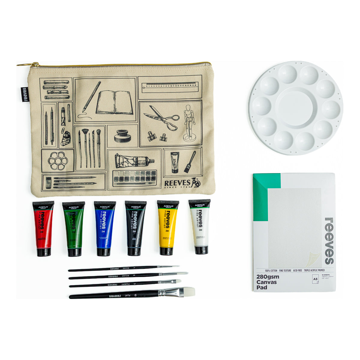 Reeves 260 Year Limited Edition - Acrylic Pouch Set