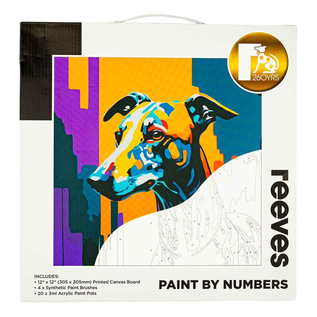 Reeves 260 Year Limited Edition - Paint by Numbers Greyhound