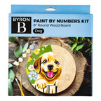 Byron Paint by Number Round Wood Board Kit - Dog